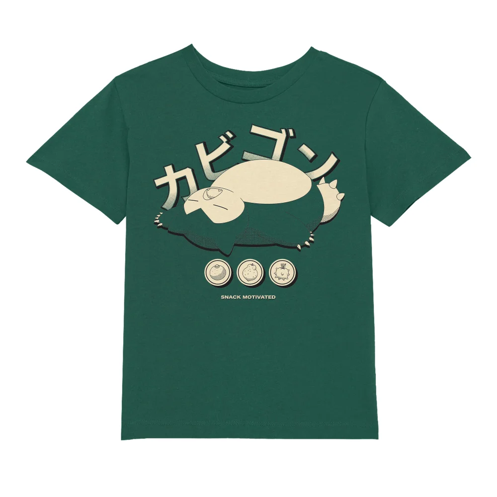 Pokémon Snorlax Relaxation Kids' T-Shirt - Green - 3-4 ans Image 1