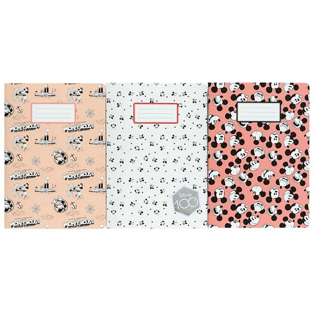 Disney Mickey 100Th Anniversary Pack Of 3 A5 Notebooks