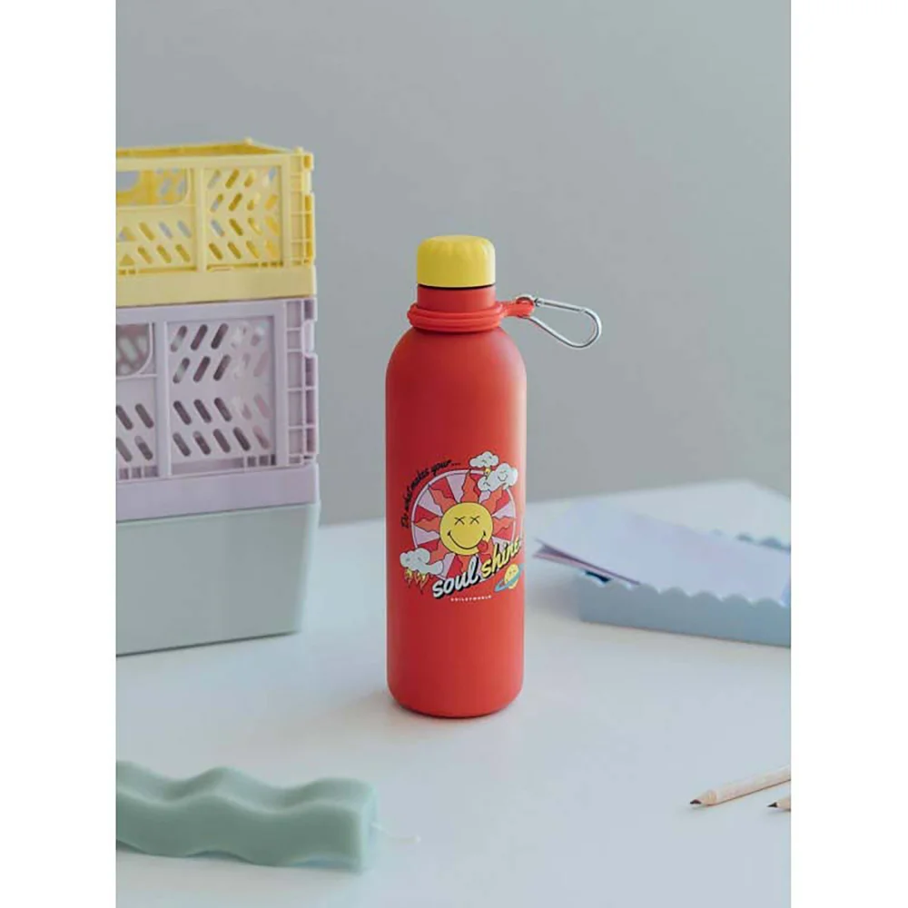 Smiley Quirky Comics Hot&Cold 500Ml Metal Bottle Image 1