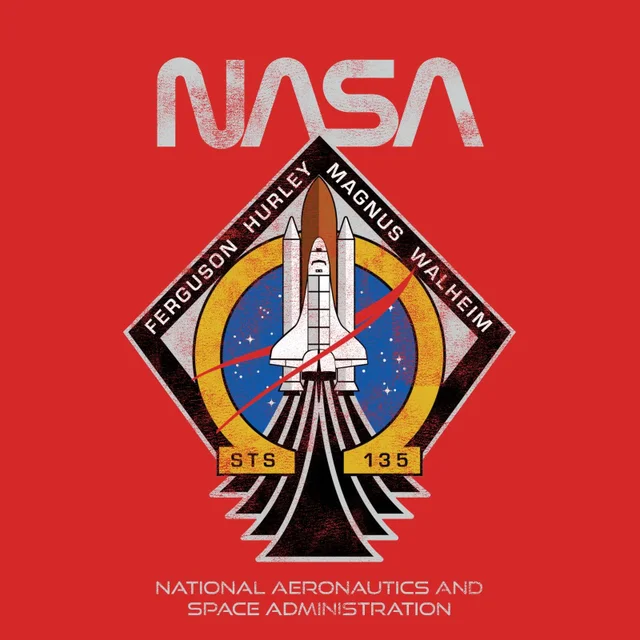 NASA STS-135 Unisex T-Shirt - Red
