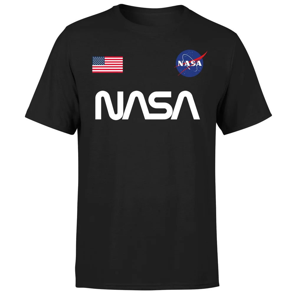 NASA Badge Unisex T-Shirt - Black - S - Noir Image 1