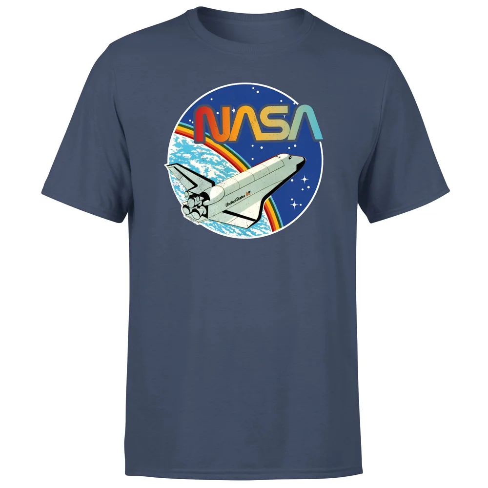 NASA Shuttle Emblem Unisex T-Shirt - Navy - S - Bleu Marine Image 1