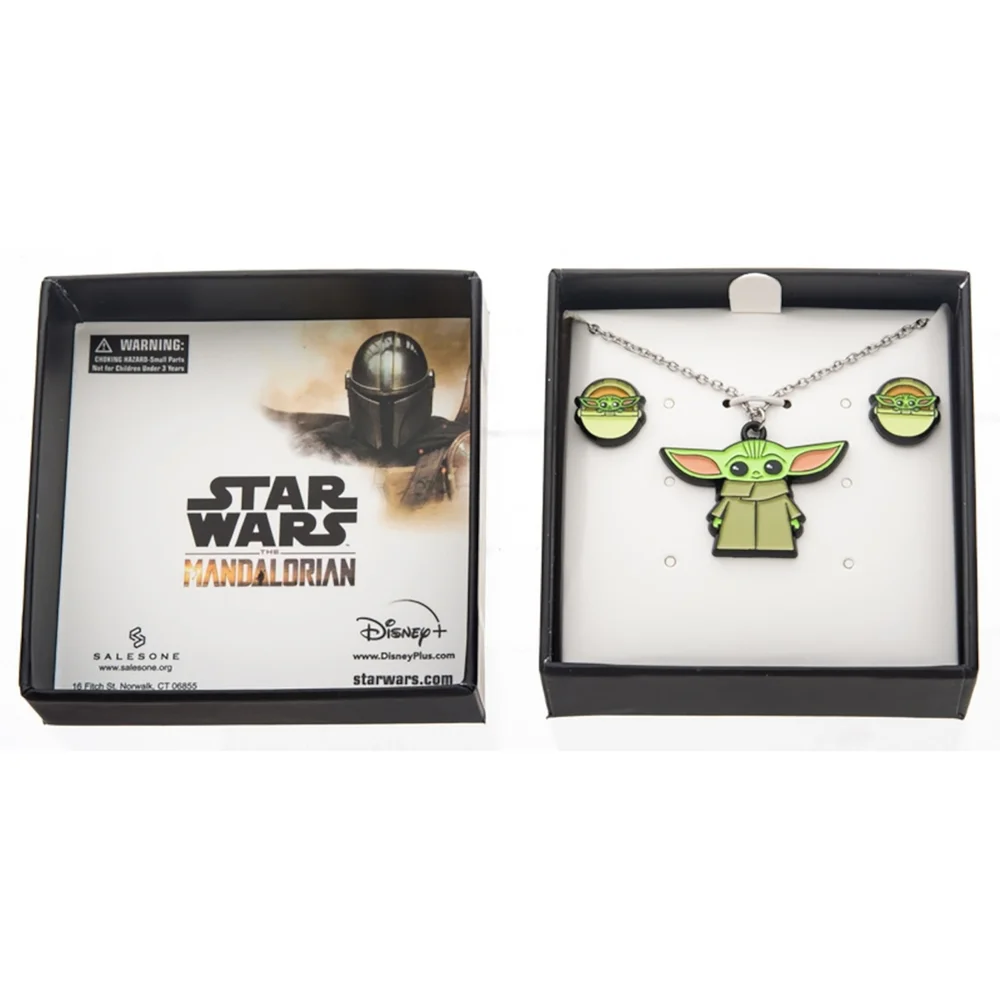 SalesOne Star Wars The Mandalorian The Child Grogu Necklace & Earrings Set Image 1