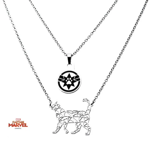SalesOne Marvel The Infinity Saga Captain Marvel Goose Cat Necklace