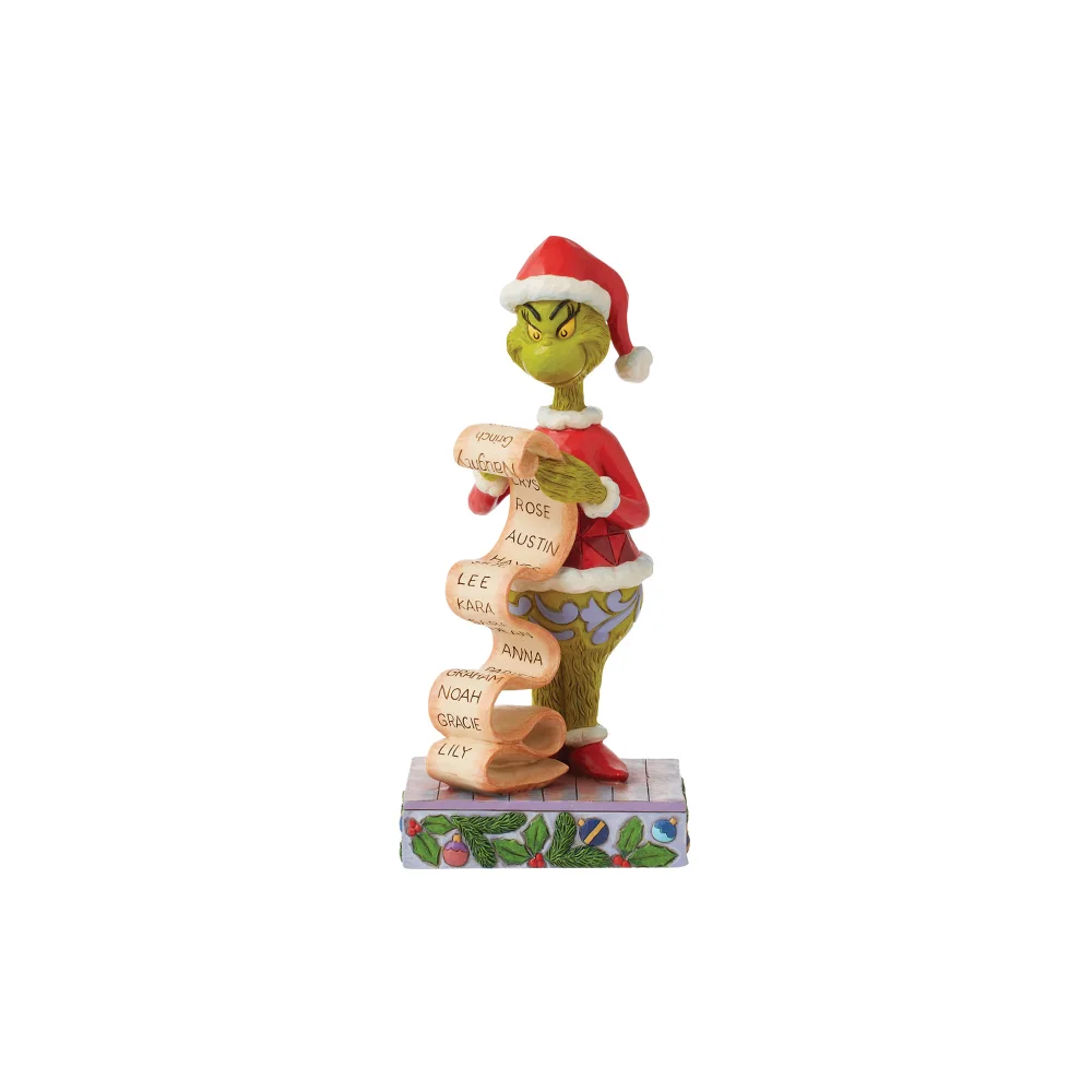 Enesco Grinch Holding Naughty/Nice Sign Figurine (22.5cm) Image 1