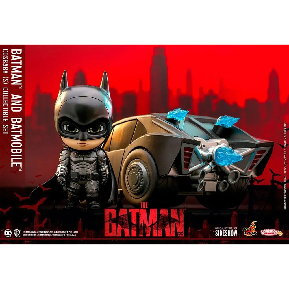 Hot-Toys-Cosbaby-S-The Batman Batman & Batmobile Image 1