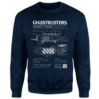 Ghostbusters Ghost Trap Schematic Sweatshirt - Navy - undefined undefined