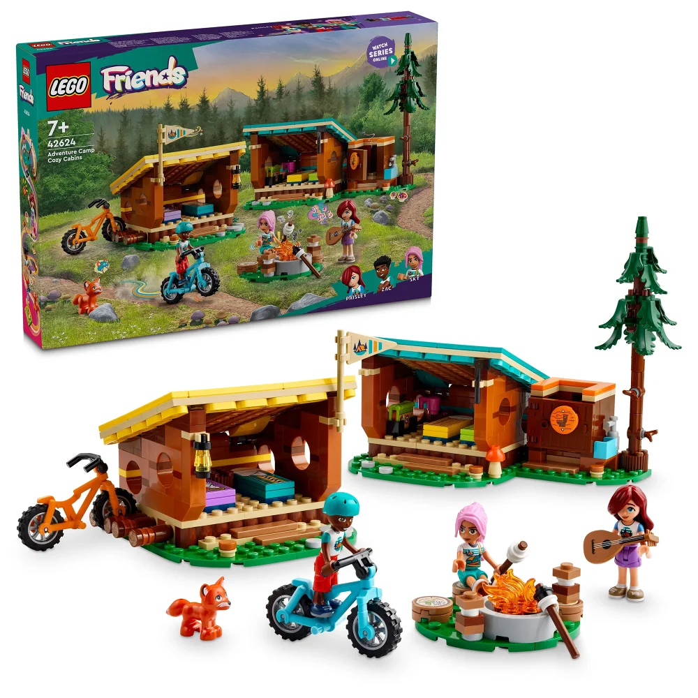 LEGO Friends Adventure Camp Cosy Cabins Building Toy 42624 Image 1