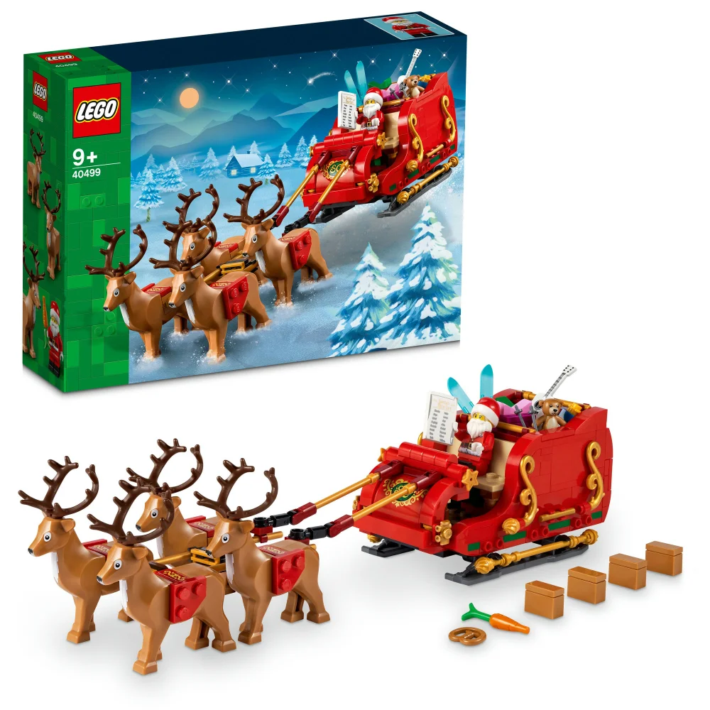 LEGO Iconic Santa’s Sleigh Christmas Building Toy 40499 Image 1