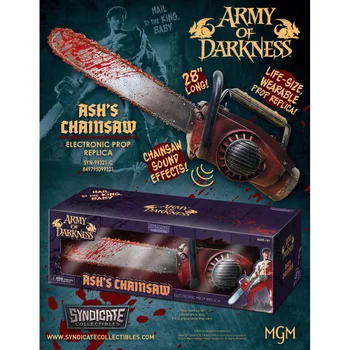 EVIL DEAD - ARMY OF DARKNESS ASH CHAINSAW 1:1 SCALE PROP REPLICA WITH SOUND - 28" LONG