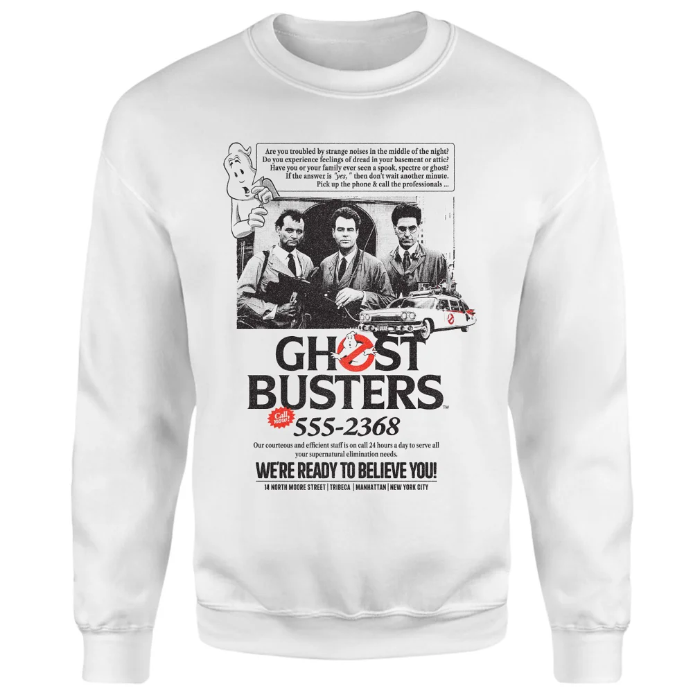 Ghostbusters Vintage Advert Sweatshirt - White - XS Image 1