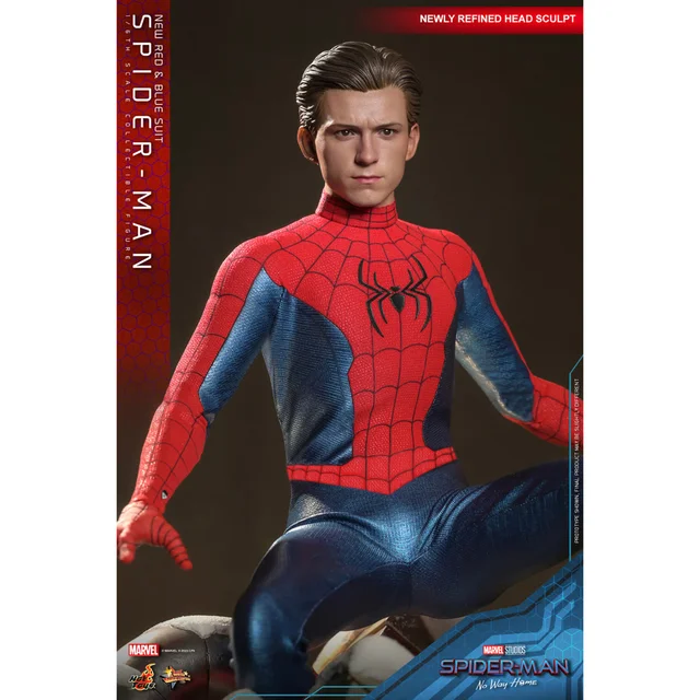 Hot Toys 1:6 Scale Marvel Spider-Man: No Way Home Spider-Man New Red And Blue Suit Deluxe Edition Statue