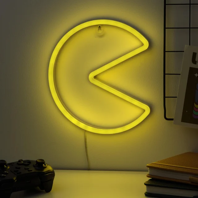 Pac Man Wall Mountable LED Neon Light