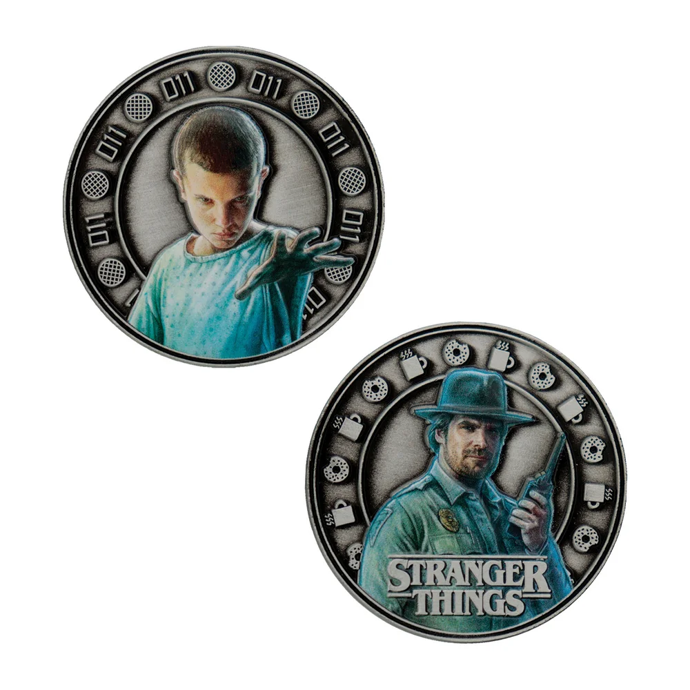 Stranger Things Eleven and Hopper Coin Image 1