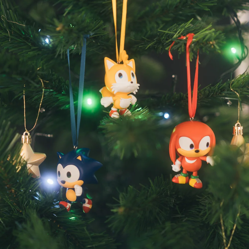 Sonic The Hedgehog Set Of 3 Christmas Ornaments Image 1