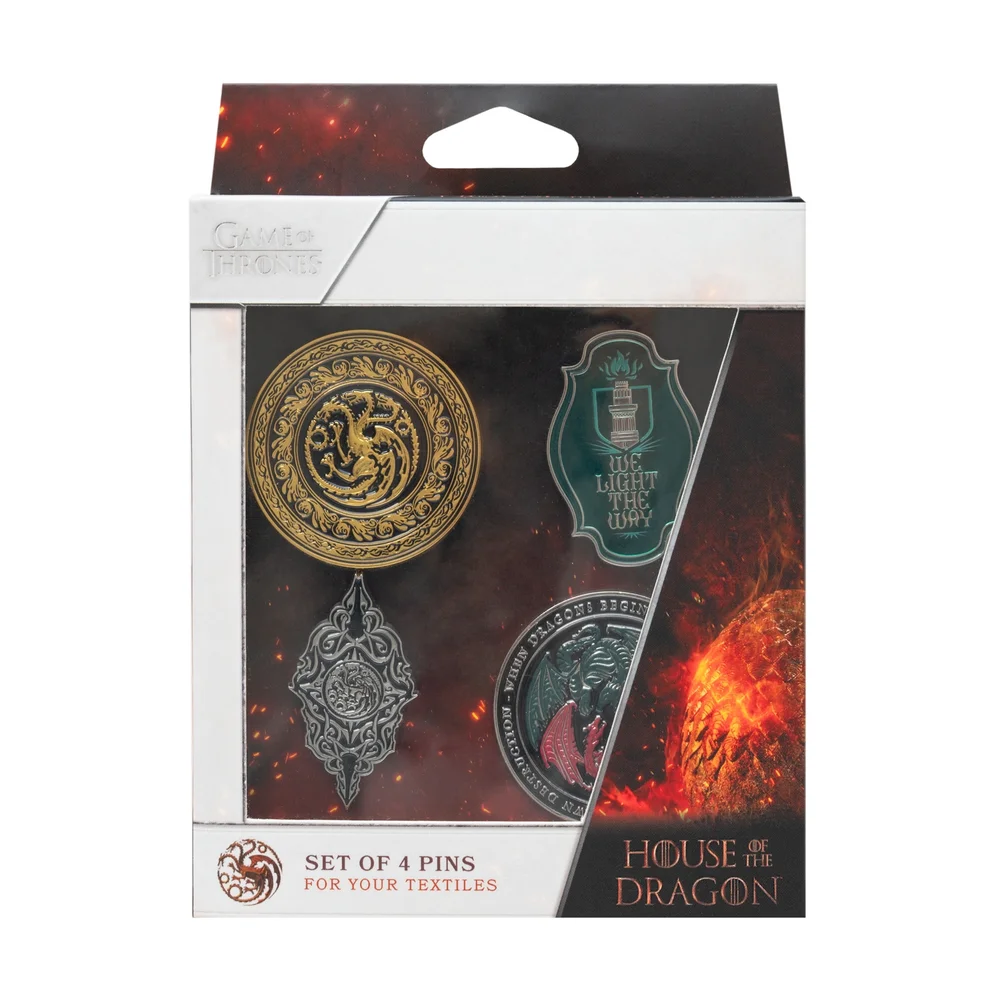 Game Of Thrones House Of The Dragon Set Of 4 Pins Image 1