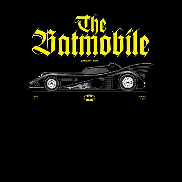 BATMAN Batmobile Profile Unisex T-Shirt - Black
