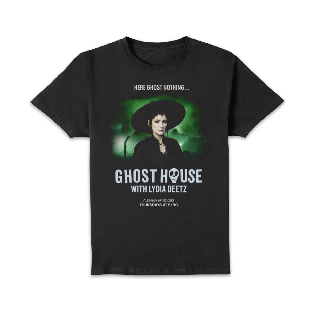 Beetlejuice Ghost House With Lydia Deetz Unisex T-Shirt - Black - S Image 1