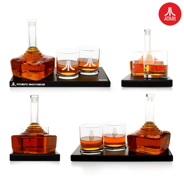 Official Atari 3D Joystick Decanter Set. Decanter 750ML and Glasses 200ML
