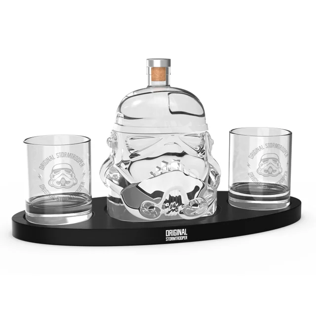 Original Stormtrooper Decanter Set, Original Design Decanter with 2 glasses and a tray