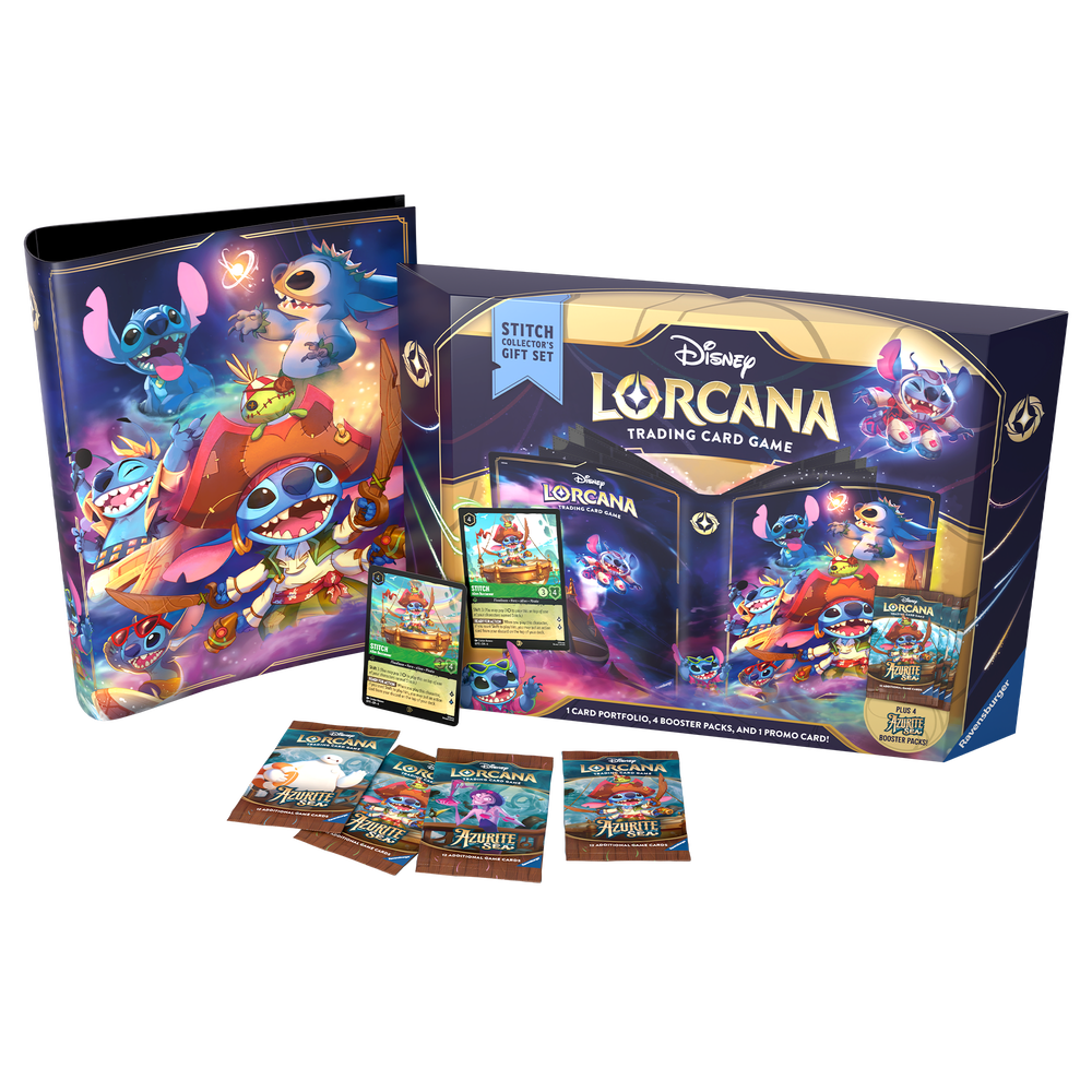 Disney Lorcana Trading Card Game Azurite Sea Stitch Collectors Gift Set Image 1