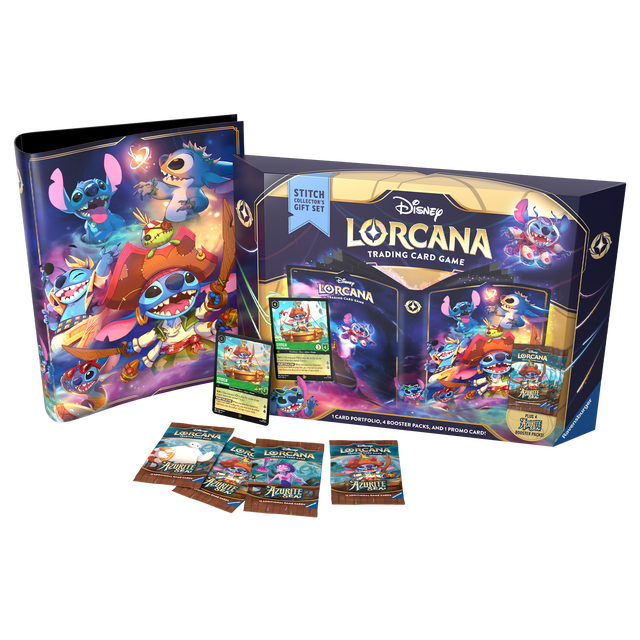 Disney Lorcana Trading Card Game Azurite Sea Stitch Collectors Gift Set