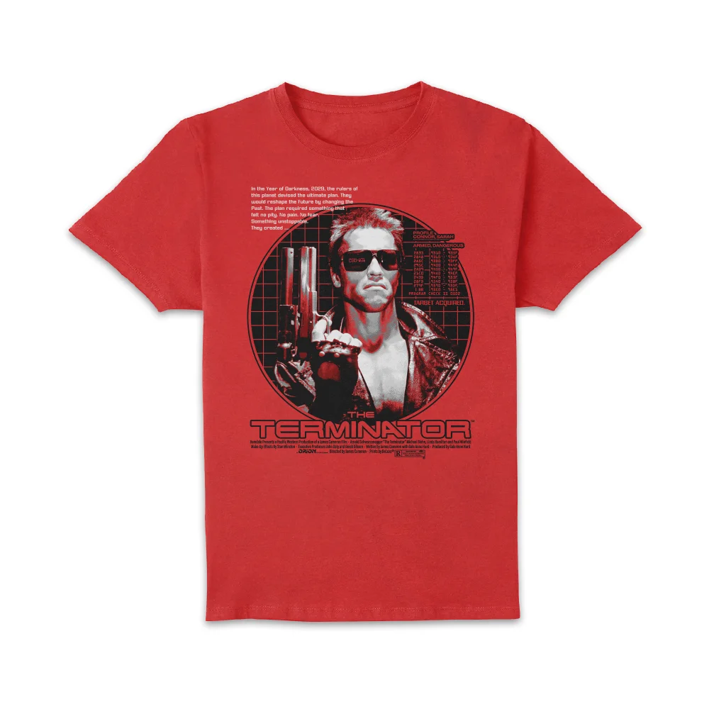 The Terminator Target Acquired Unisex T-Shirt - Red - XL Image 1