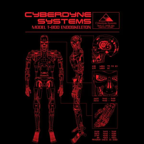 The Terminator T-800 Schematic Sweatshirt - Black