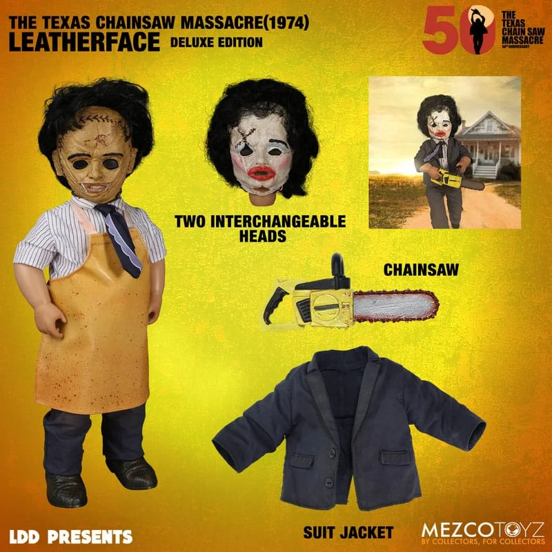 Mezco Living Dead Dolls Presents Texas Chainsaw Massacre (1974) Leatherface Deluxe Edition Image 1