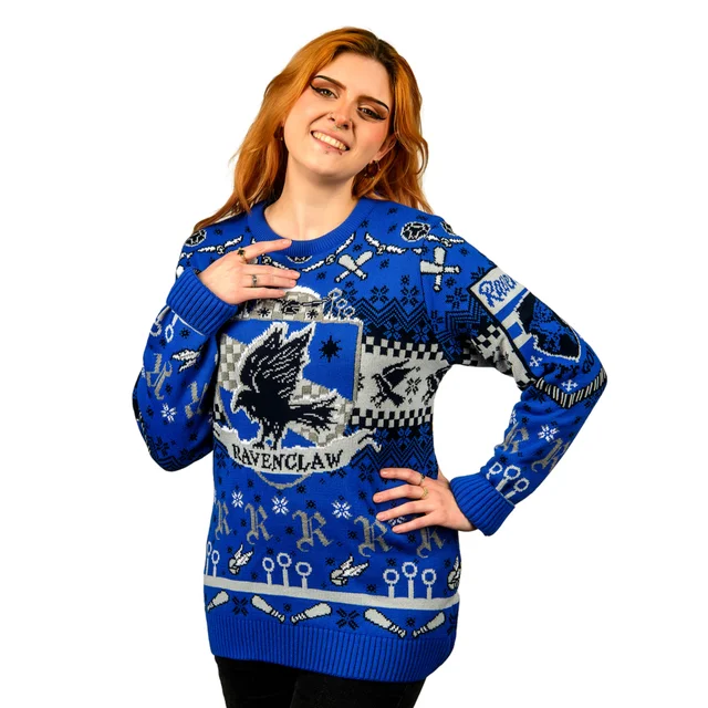 Harry Potter Ravenclaw Quidditch Knitted Christmas Jumper