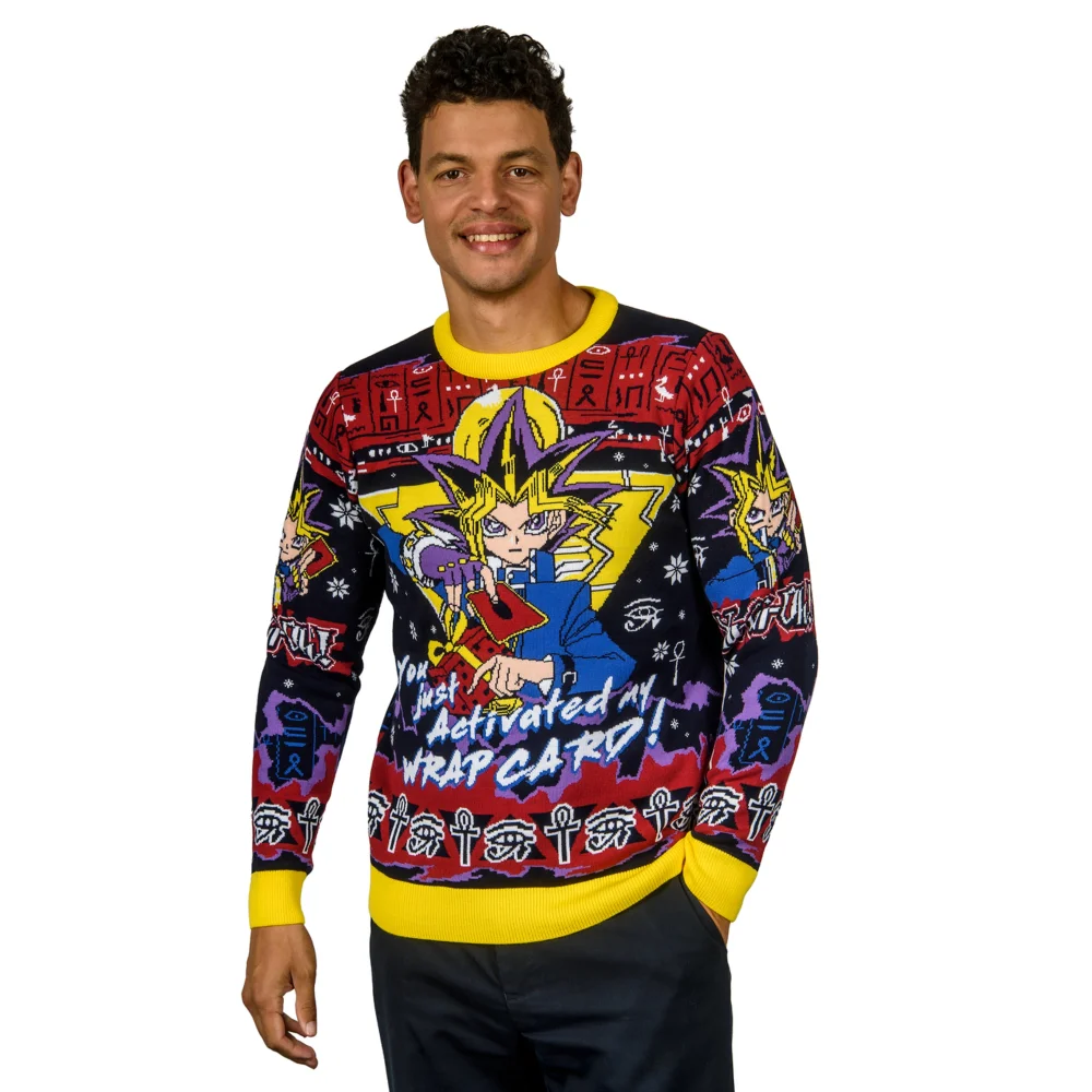Yu-Gi-Oh! You Just Activated My Wrap Card Knitted Christmas Jumper - 3XL Image 1