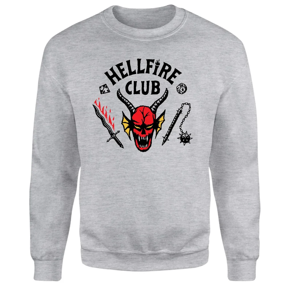 Stranger Things Hellfire Club Sweatshirt - Grey - XXL Image 1