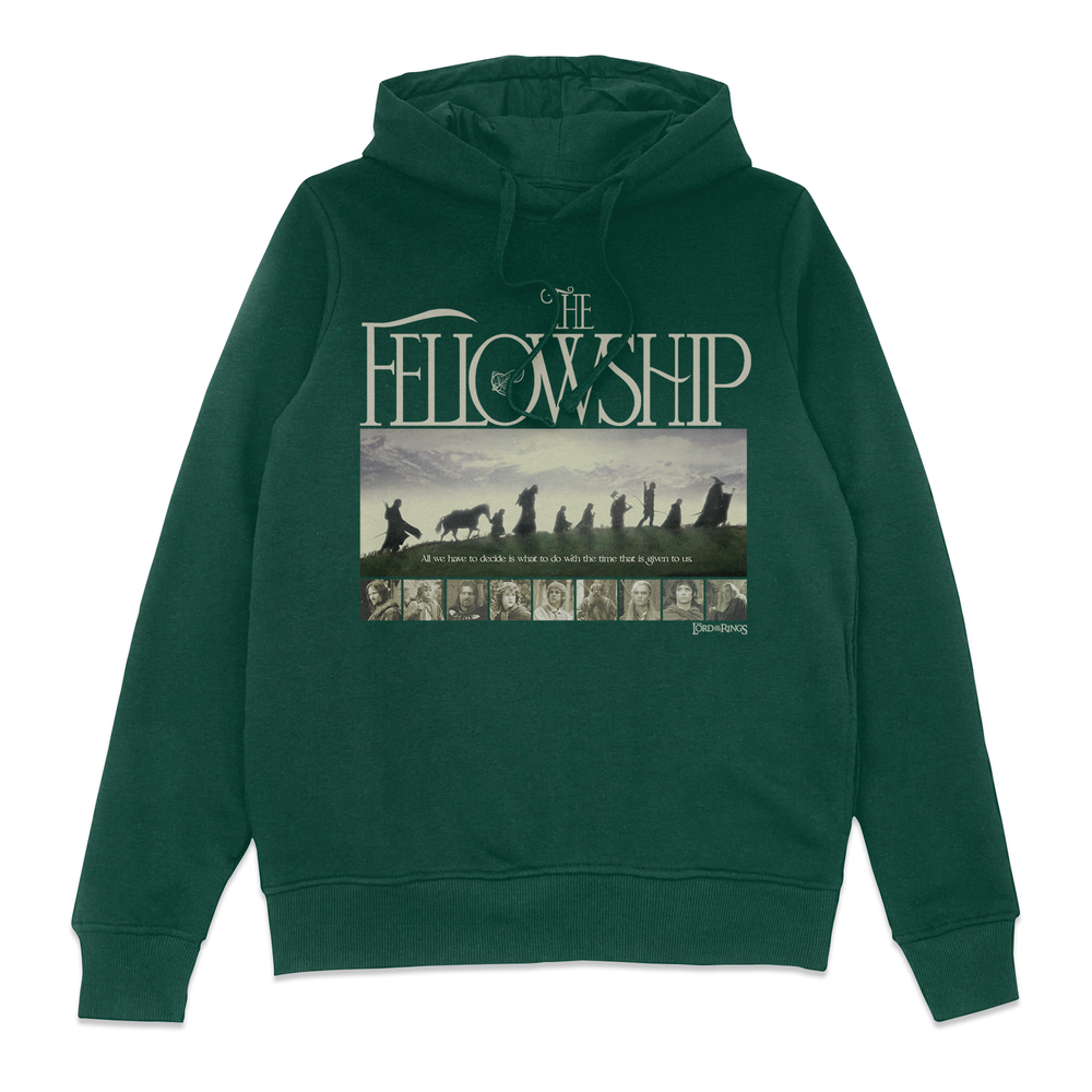 Lord Of The Rings Fellowship Cinematic Hoodie - Green - XL Image 1