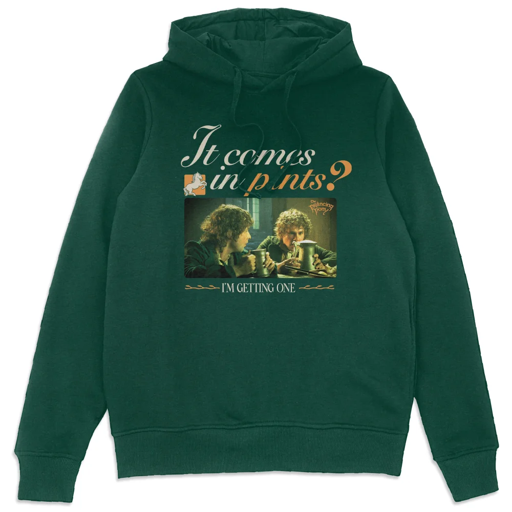 Lord Of The Rings It Comes In Pints Hoodie - Green - XL Image 1