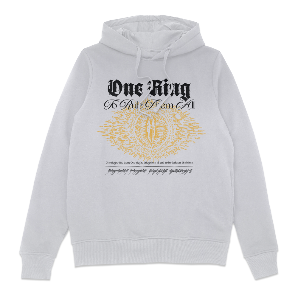 Lord Of The Rings One Ring Hoodie - White - XXL Image 1