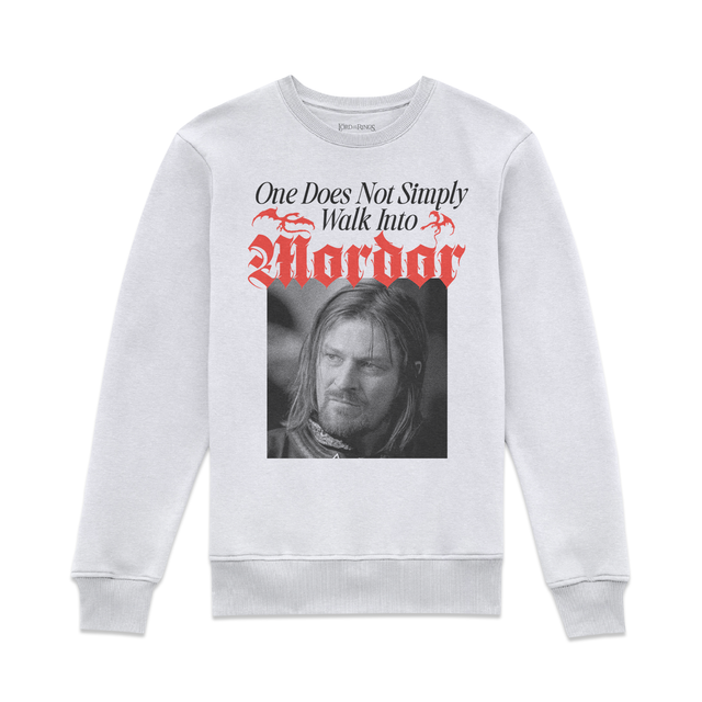 Lord Of The Rings Walk Into Mordor Sweatshirt - White
