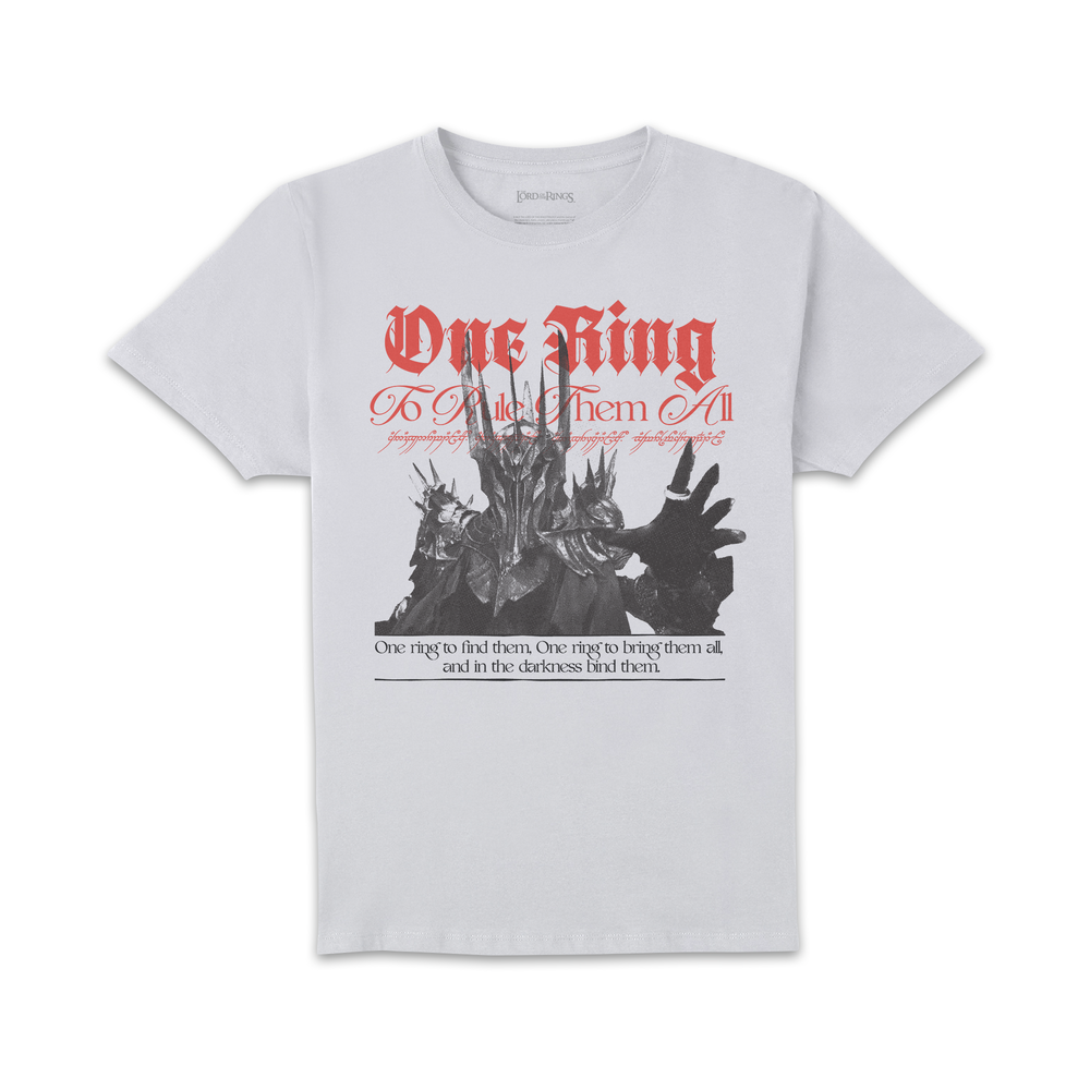 Lord Of The Rings One Ring To Rule Them Unisex T-Shirt - White - L Image 1