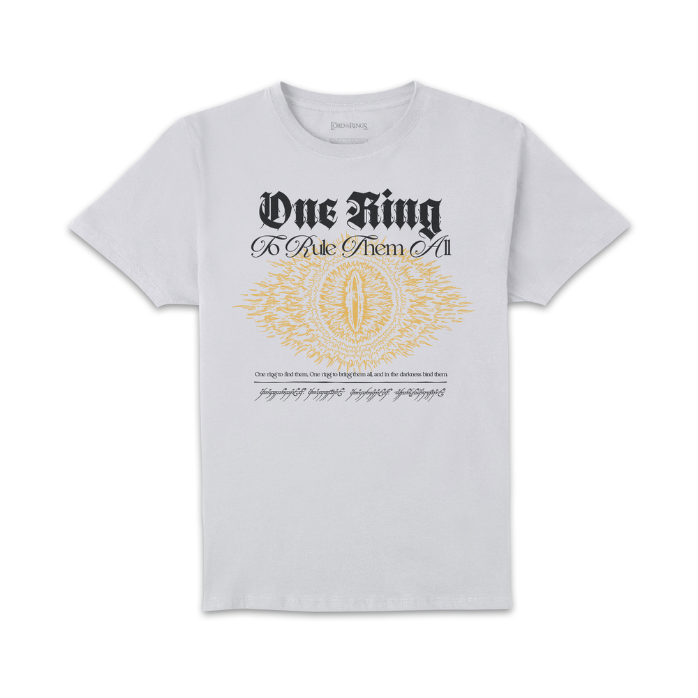 Lord Of The Rings One Ring Unisex T-Shirt - White - XL Image 1