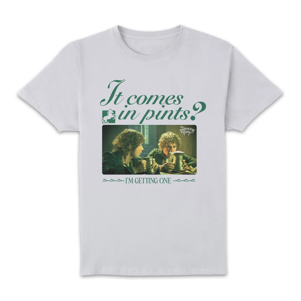 Lord Of The Rings It Comes In Pints Unisex T-Shirt - White - XL Image 1