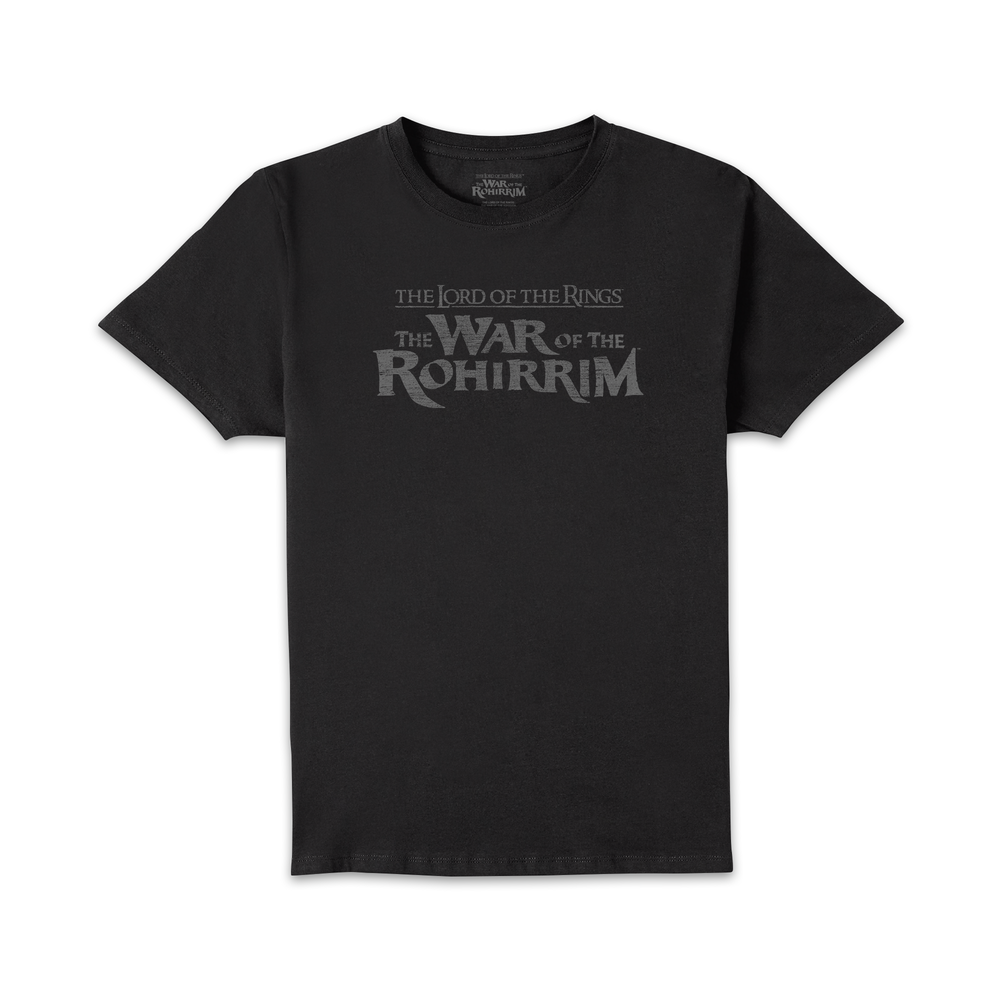 Lord Of The Rings Textured Logo Unisex T-Shirt - Black - S Image 1