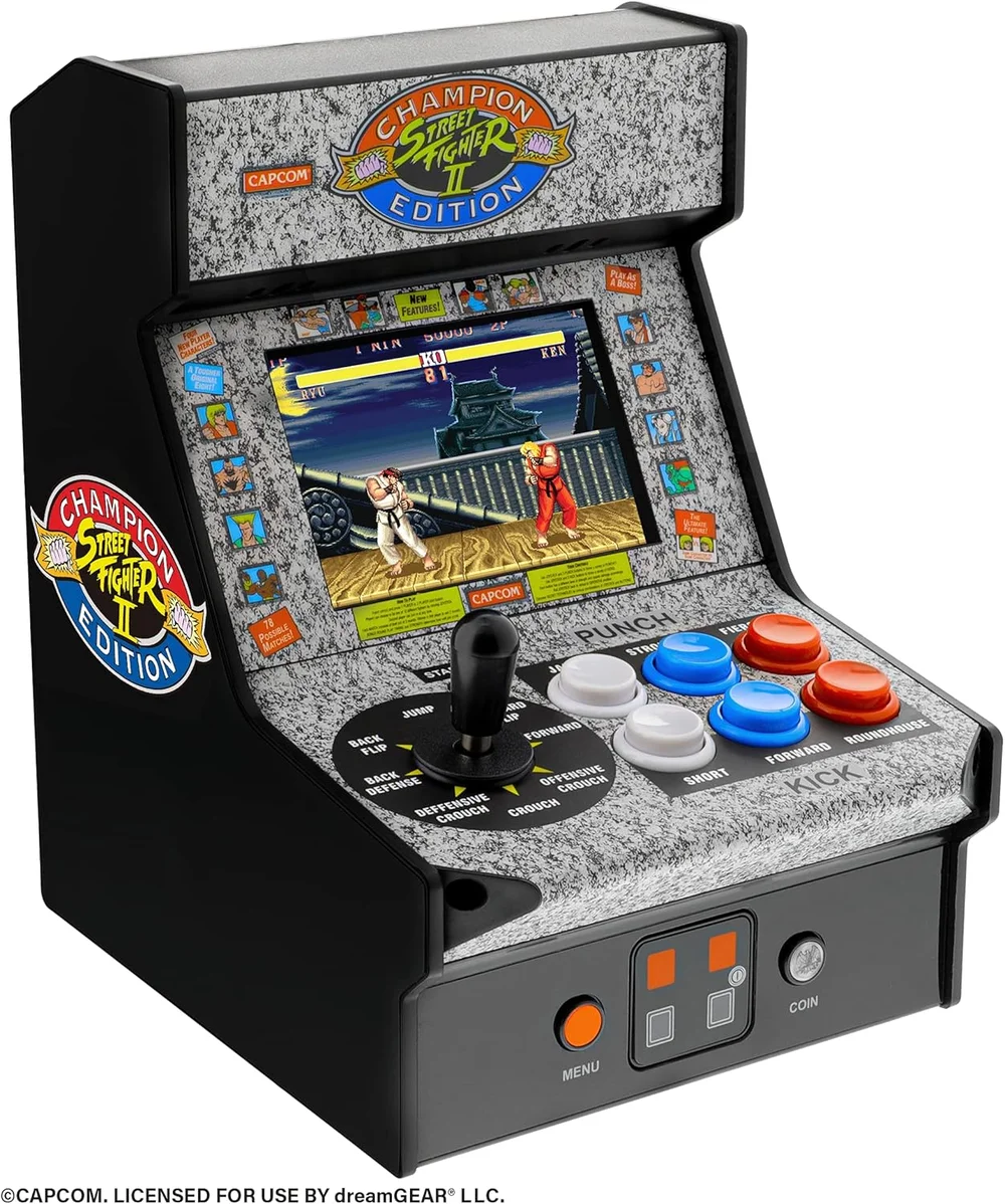 MICRO PLAYER 7.5" STREET FIGHTER II CHAMPION EDITION COLLECTIBLE RETRO Image 1