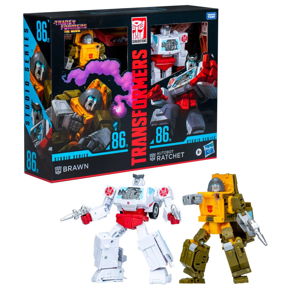 Transformers Studio Series Deluxe The Transformers: The Movie Brawn & Autobot Ratchet Image 1