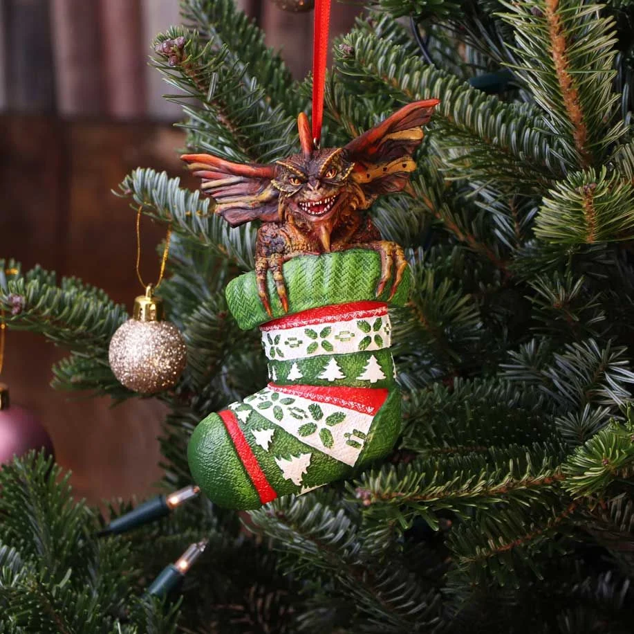 Gremlins Mohawk in Stocking Hanging Ornament 12cm Image 1