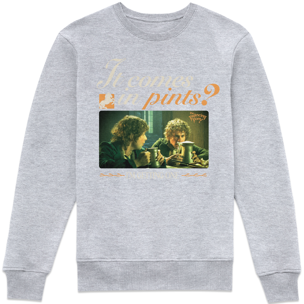 Lord Of The Rings It Comes In Pints Sweatshirt - Grey - XS Image 1