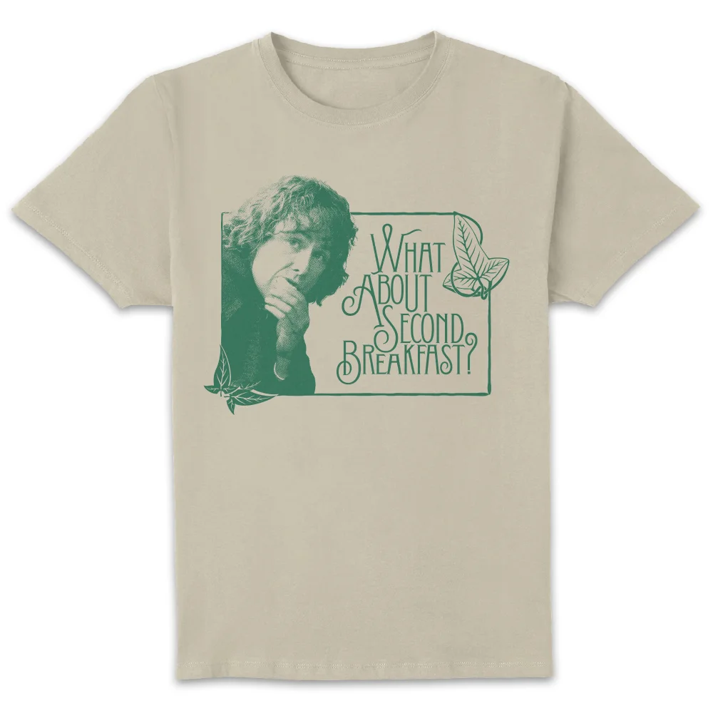 Lord Of The Rings Second Breakfast Unisex T-Shirt - Cream - L Image 1