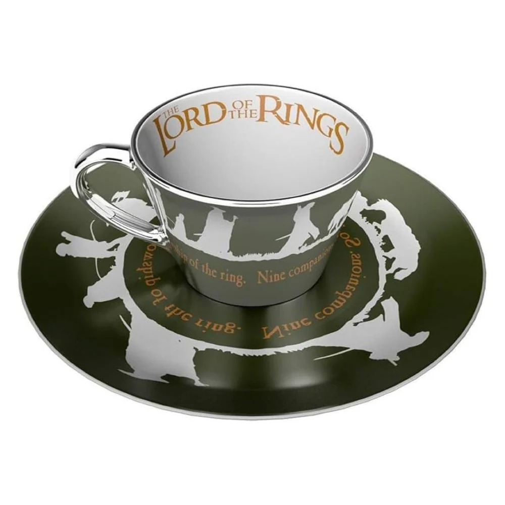 The Lord of The Rings Fellowship Collectors Plate & Mirror Mug Set Image 1