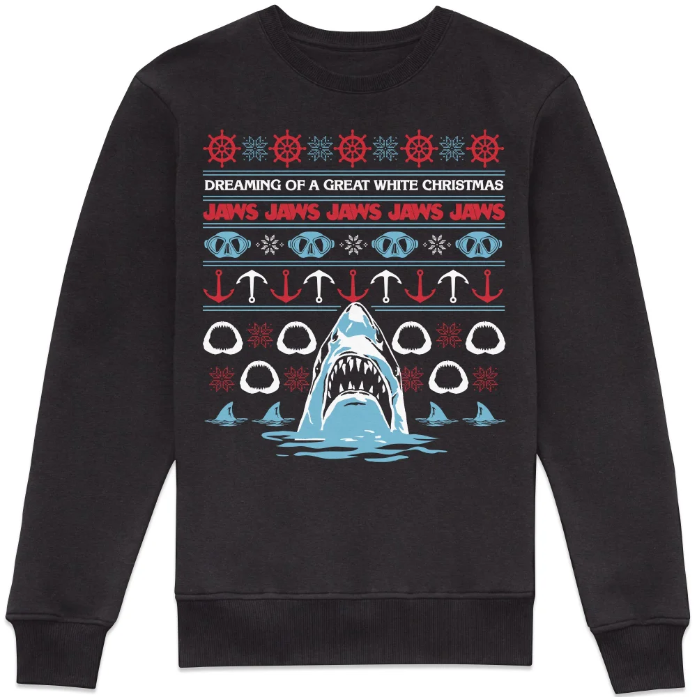 Jaws Santa Jaws Sweatshirt - Black - XS Image 1