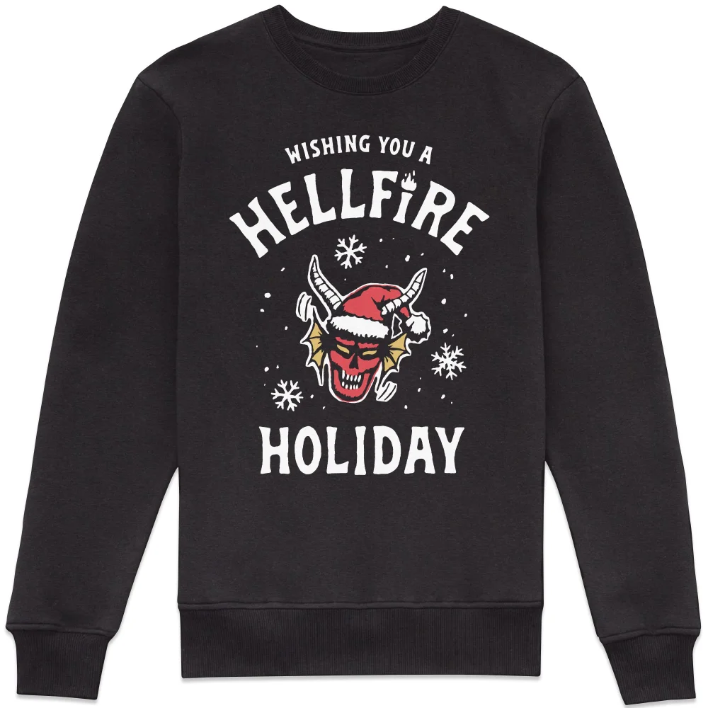 Stranger Things Hellfire Holiday Head Sweatshirt - Black - XXL Image 1