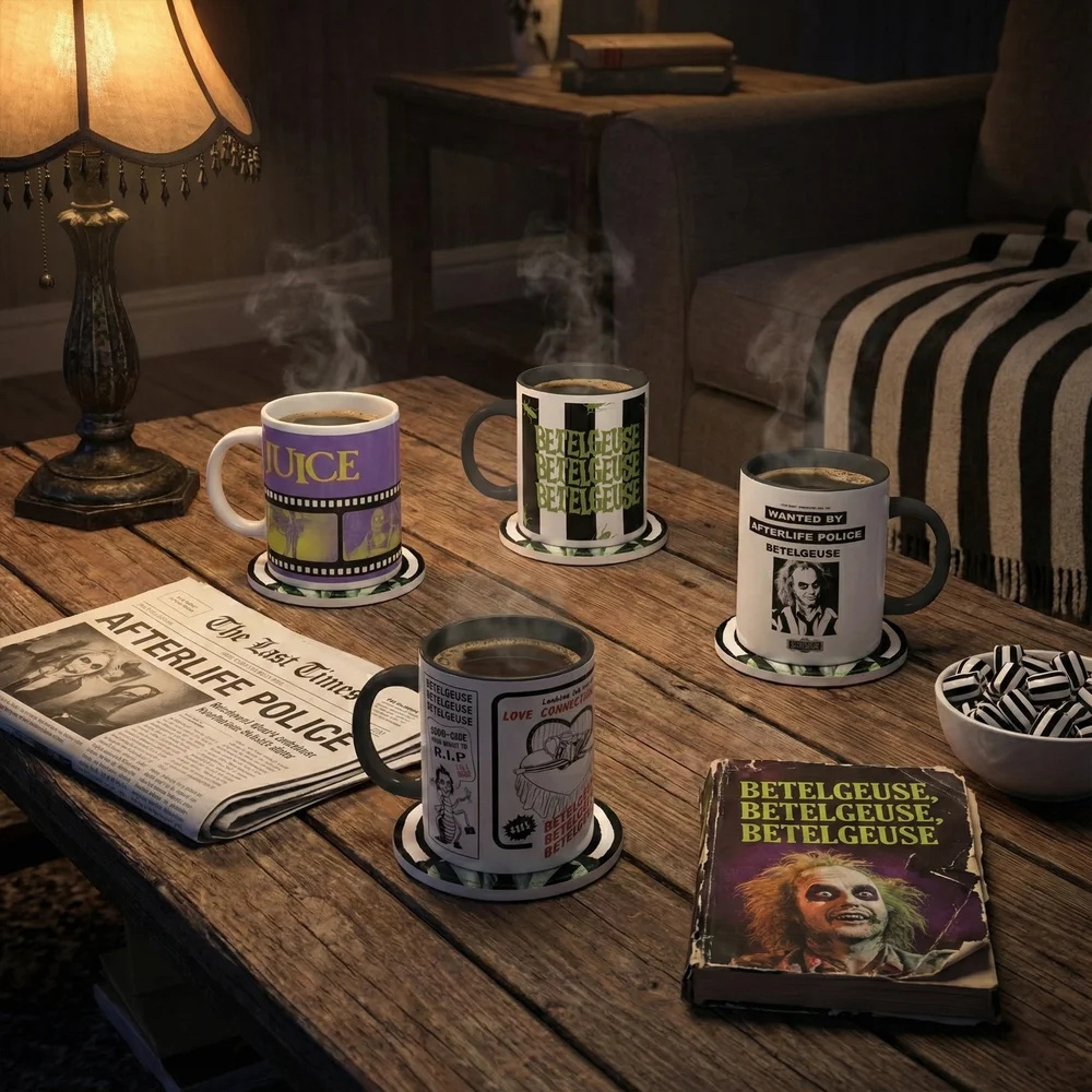 Beetlejuice 4x Mugs & Coasters Bundle Image 1