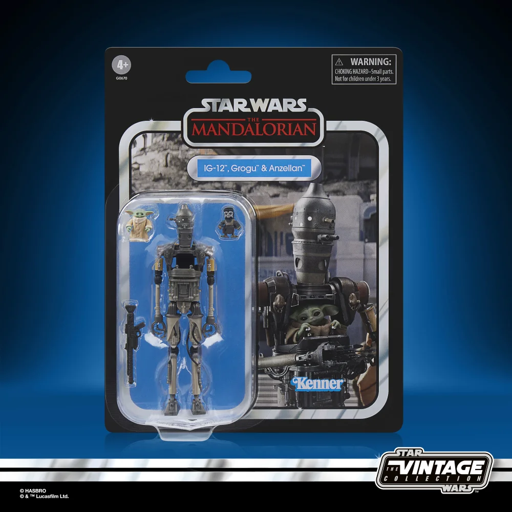 Star Wars The Vintage Collection IG-12, Grogu & Anzellan Deluxe Action Figure Set (9.5 cm) Image 1